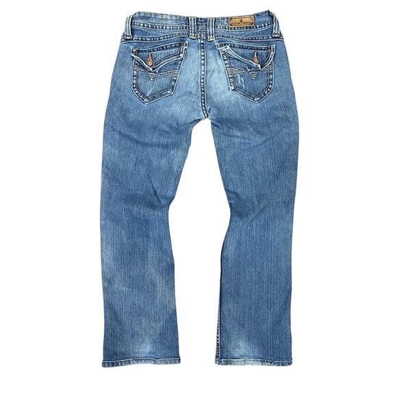 Vtg Y2K 2000s Sang Real Low Rise Grunge Bootcut Denim Jeans - Picture 2 of 8